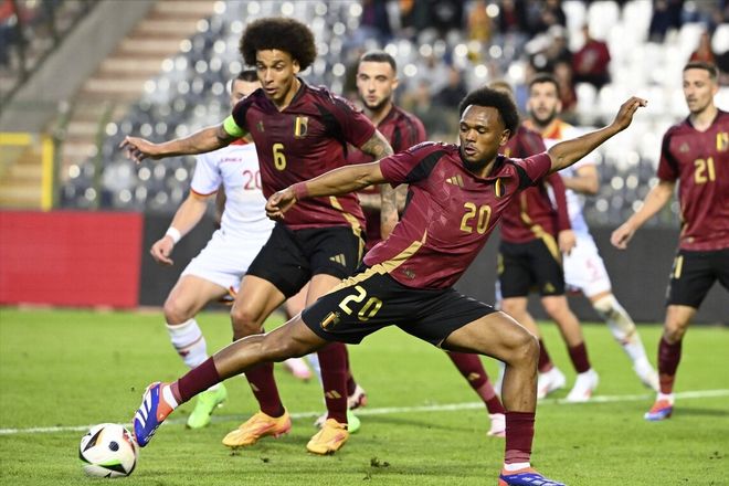 比利时队在欧预赛赛事中以最强阵容压倒对手 比利时队在欧预赛赛事中以最强阵容压倒对手